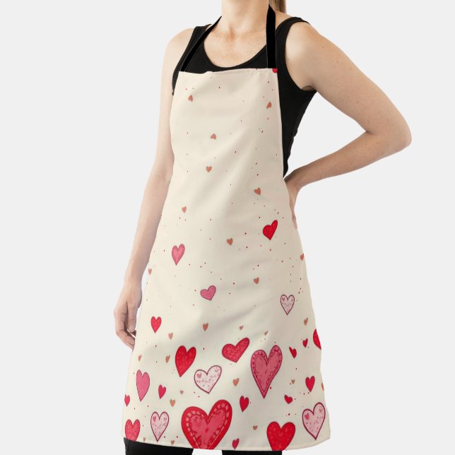 Delantal Amor Corazones Valentines Boda - Apron (in situ)