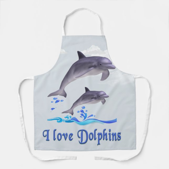 Delantal Amor de delfines (Anverso)