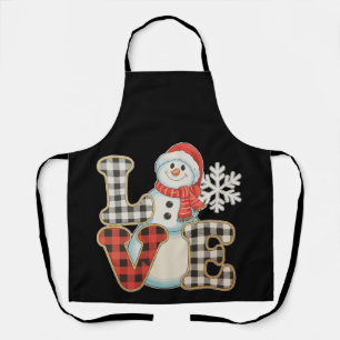 Delantal Amor de Navidad Reno de nieve lindo Cuadro de Búfa