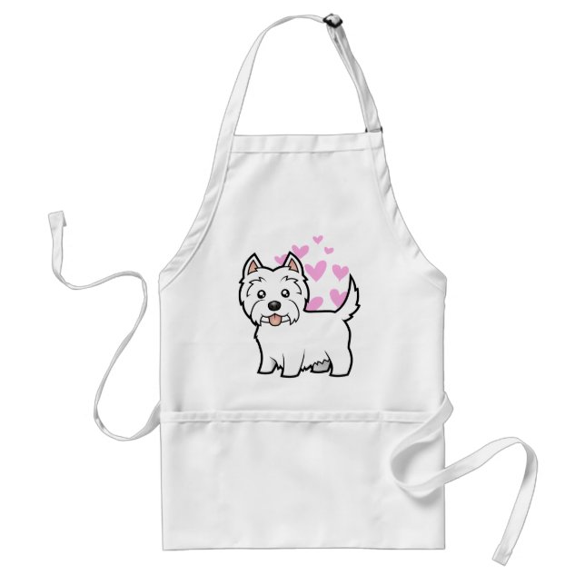 Delantal Amor de Terrier blanco de montaña del oeste (Frente)