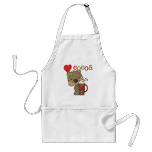 Delantal Amor del cacao del oso del chica