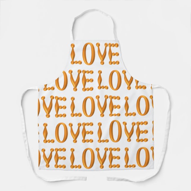 Delantal AMOR dorado (Anverso)
