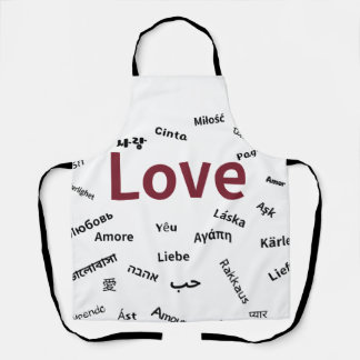 Delantal Amor en Muchos Idiomas