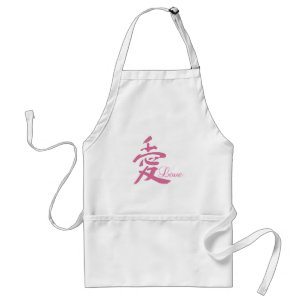 Delantal Amor en rosa (kanji)