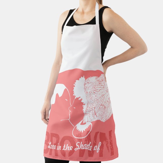 DELANTAL AMOR MARRÓN (in situ)