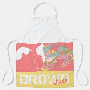 DELANTAL AMOR MARRÓN