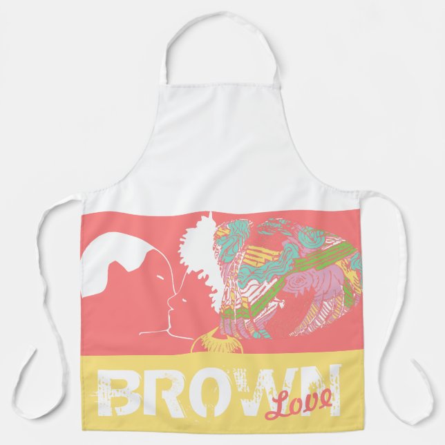 DELANTAL AMOR MARRÓN (Anverso)