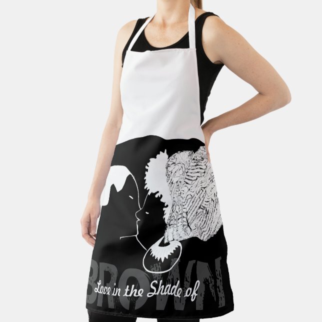 DELANTAL AMOR MARRÓN (in situ)