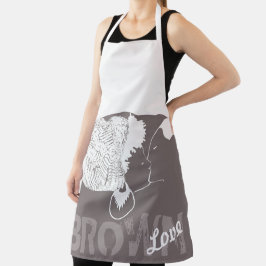 DELANTAL AMOR MARRÓN