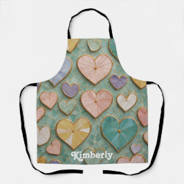 Delantal Amor Mosaico: Corazones Pastel