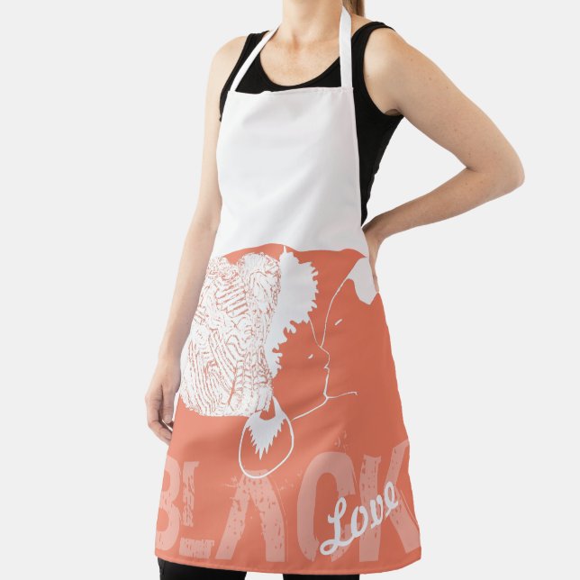 DELANTAL AMOR NEGRO APRON (in situ)