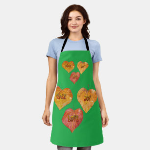 Delantal AMOR, PAZ, JUEGO Corazones Apron