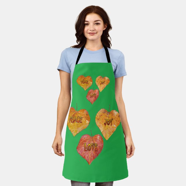 Delantal AMOR, PAZ, JUEGO Corazones Apron (Gastado)