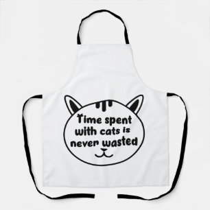 Delantal Amor por gatos. Tiempo pasado con gatos