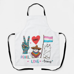 Delantal Amor por la paz y transgénero LGBTQ
