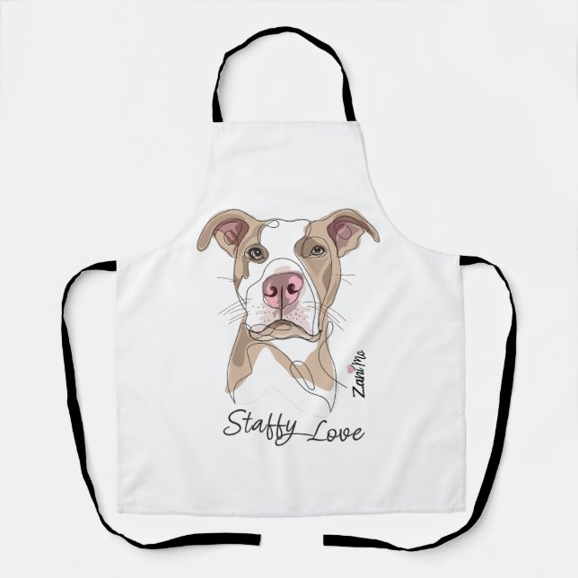 Delantal Amor Staffy - Protección Zani Mo (Anverso)