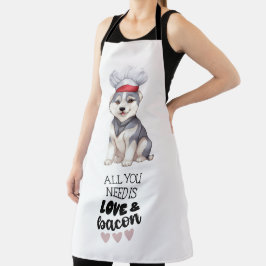 Delantal Amor y Bacon Siberian Husky Chef