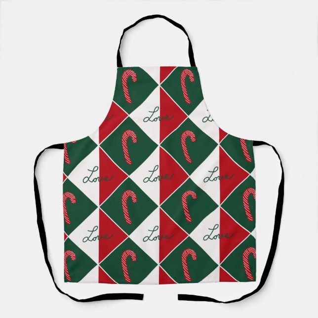 Delantal Amor y canas de caramelo (Anverso)