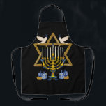 Delantal Amor y luz Hanukkah Jew Menorah Chanuka judío<br><div class="desc">Hanukkah es un festival judío que conmemora la rededicación del Segundo Templo. También se le conoce como el Festival de las Luces,  Chanukah.</div>