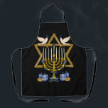 Delantal Amor y luz Hanukkah Jew Menorah Chanuka judío<br><div class="desc">Hanukkah es un festival judío que conmemora la rededicación del Segundo Templo. También se le conoce como el Festival de las Luces,  Chanukah.</div>