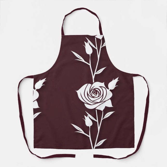 Delantal An Arrangement  Of Minimalist Single Line Roses  (Anverso)