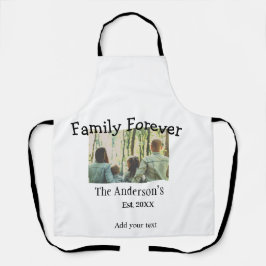 Delantal Añadir el nombre de la familia foto año vacaciones