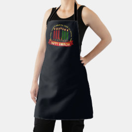 Delantal Añadir nombre año velas de Kwanzaa