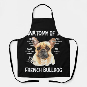 Delantal Anatomía De Un Bulldog Francés Para Los Amantes De