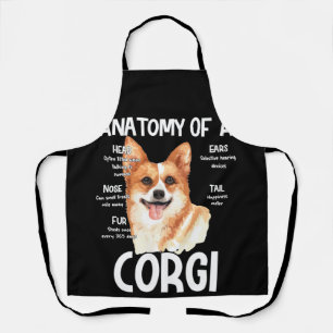 Delantal Anatomía De Un Corgi Para Los Amantes Del Perro