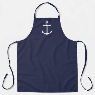 Delantal Ancla azul marino náutico
