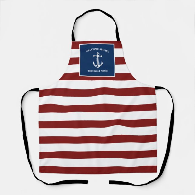 Delantal Anclaje de nombre de barco (Anverso)