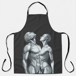 Delantal Android Union: Cyborg Couple All-Over Print Apron