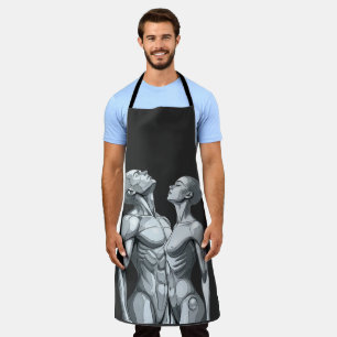 Delantal Android Union: Cyborg Couple All-Over Print Apron