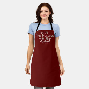 Delantal Anfitriona Burgundy Divertido Despedida de soltera