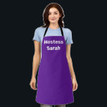 Delantal Anfitriona Cumpleaños de Despedida de Soltera Fies<br><div class="desc">Hermosa caligrafía,  delantal de Anfitriona minimalista. Perfecto para Boda,  fiesta de Despedida de Soltera. Puedes personalizarlo con tu nombre.</div>