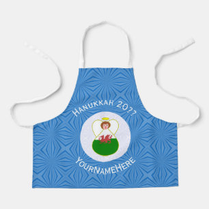 Delantal Ángel galés Bandera de Hanukkah Personalizada Pequ