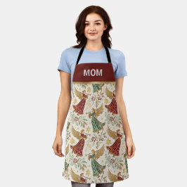 Delantal Ángeles de Navidad Vintage Personalizados