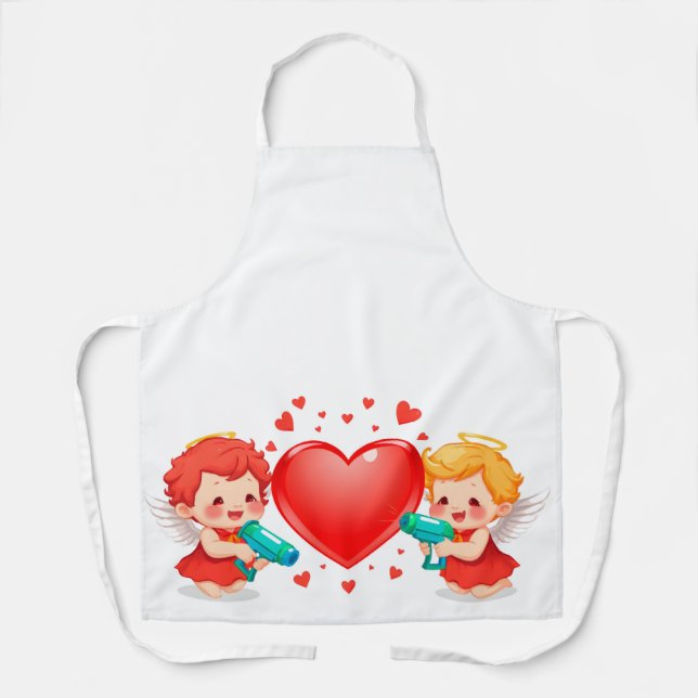 Delantal Angels guapos y dulces para ti mi amor 👼 ❤️ (Anverso)