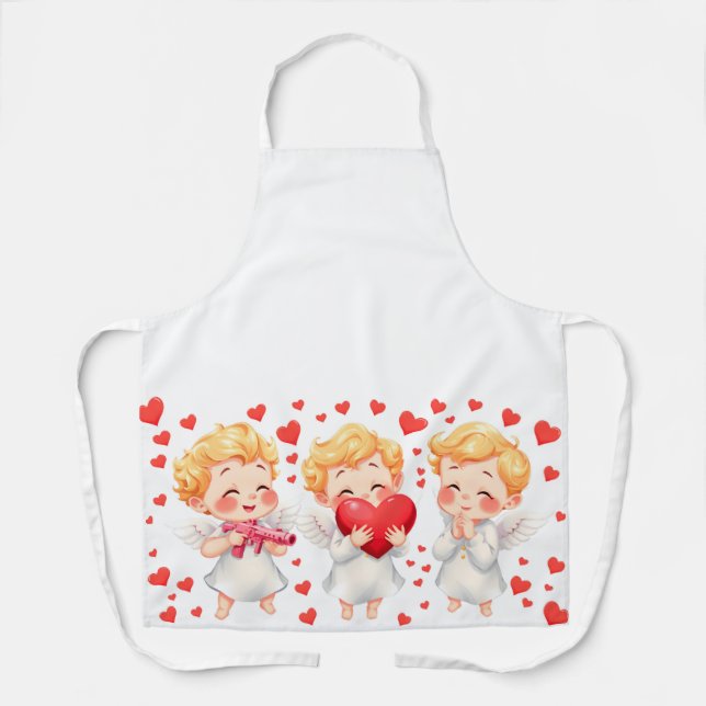 Delantal Angels guapos y dulces para ti mi amor 👼 ❤️ (Anverso)