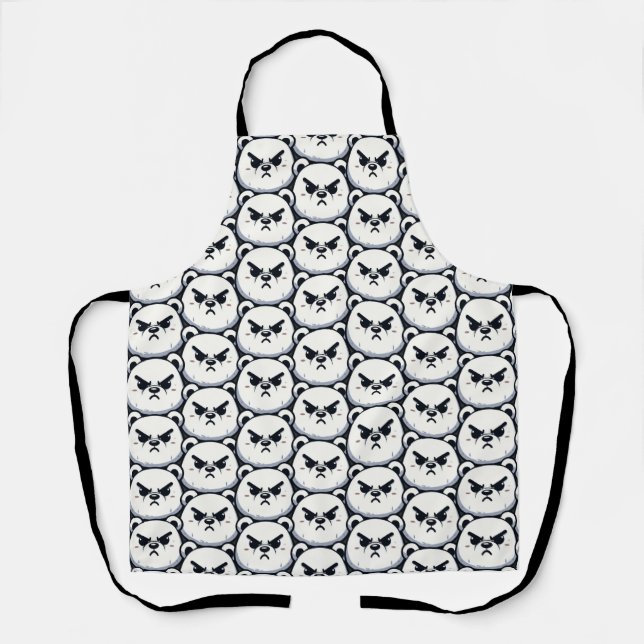 Delantal Angry Polar Bear Design (Anverso)