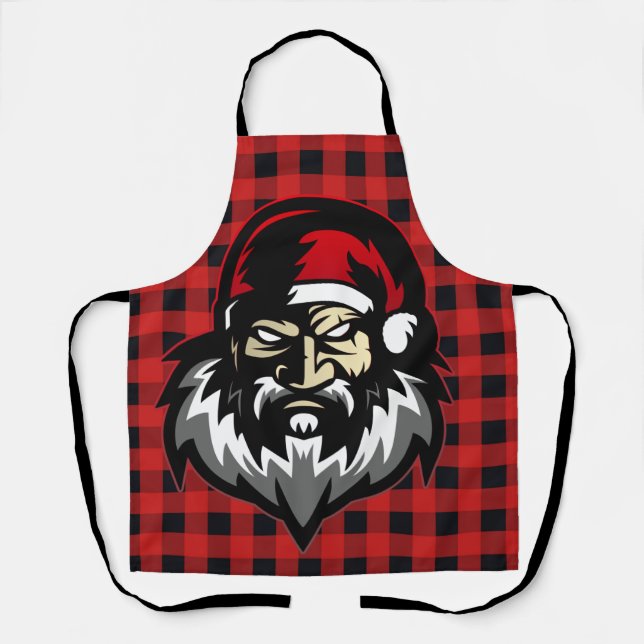 Delantal Angry Santa Middle Finger (Anverso)