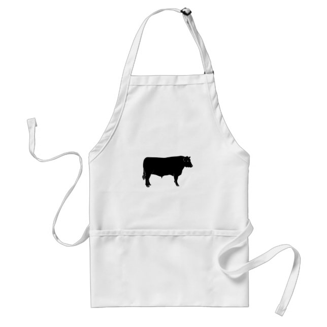 Delantal Angus negro Bull (Frente)