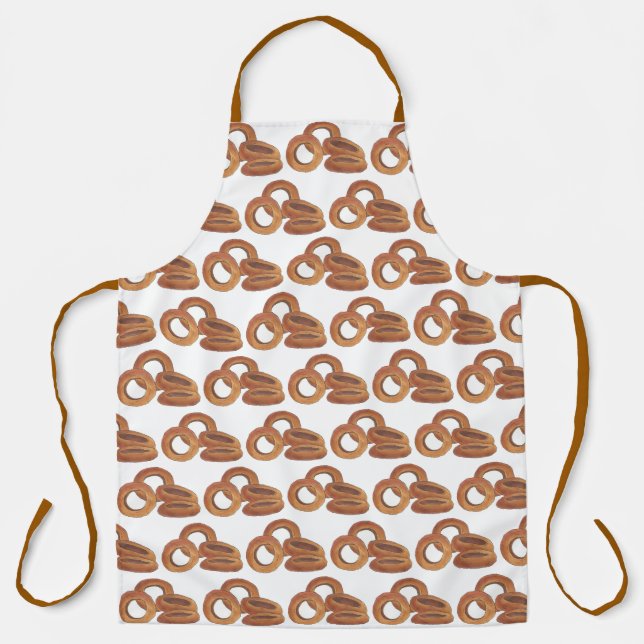 Delantal Anillos de cebolla frita y granulosa comida chatar (Anverso)