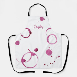 Delantal Anillos de vino, manchas, vintner, rojo