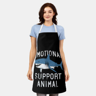 Delantal Animal de Apoyo Emocional Chiste de Tiburón Espant