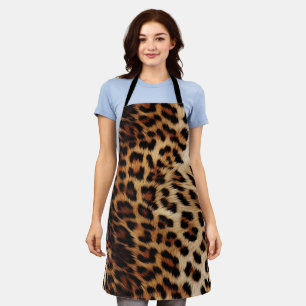 Delantal Animal Leopardo Crema Marrón