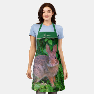 Delantal Animal personalizado de Conejo Marrón Silvestre