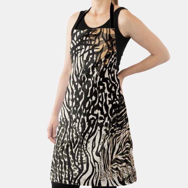 Delantal Animal print zebra modern All-Over Print Apron (in situ)