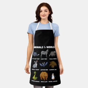 Delantal Animales Del Mundo Regalo Memes Divertidos Raros D