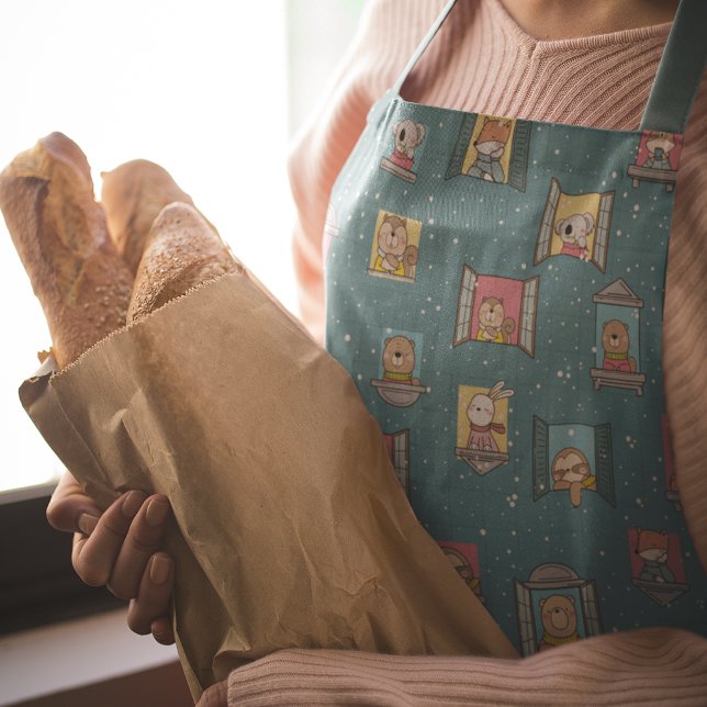 Delantal Animales En La Ventana (Animals At The Window Apron)
